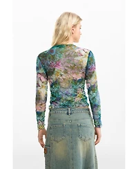 Desigual Women's Blouse with Floral Texture