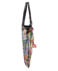 Betsey Johnson Artwork Faces Mini Satchel Handbag