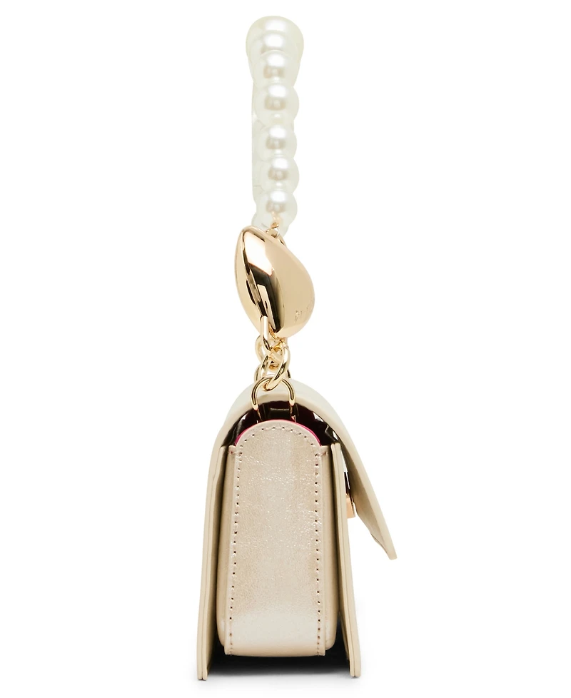 Betsey Johnson Cultivated Pearl Strap Small Shoulder Handbag