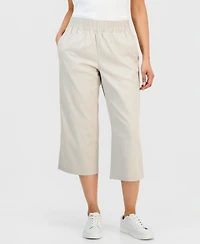 Style & Co Petite Pull-On Wide-Leg Capri Pants, Macy's Exclusive