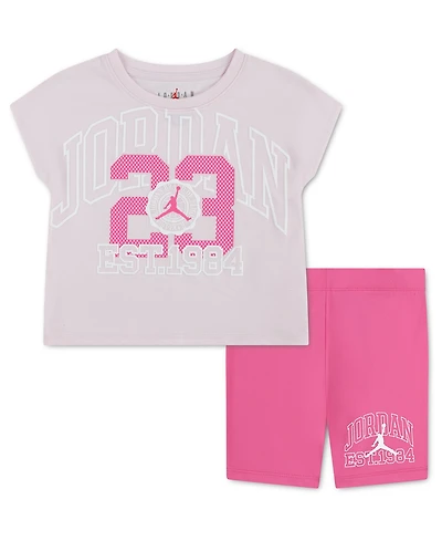 Jordan Boys' 4-6X Boxy Top and Bike Shorts, 2-Piece Set