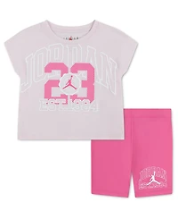Jordan Boys' 4-6X Boxy Top and Bike Shorts, 2-Piece Set
