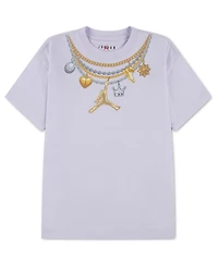 Jordan Girls' 7-16 Necklace Charm T-Shirt