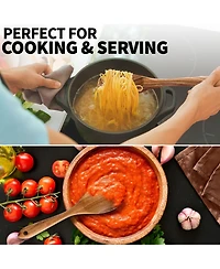 6-Piece Natural Teak Wooden Utensils for Cooking