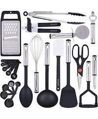23 Piece Nylon Kitchen Utensils Nylon & Stainless Steel Cooking Utensils Set