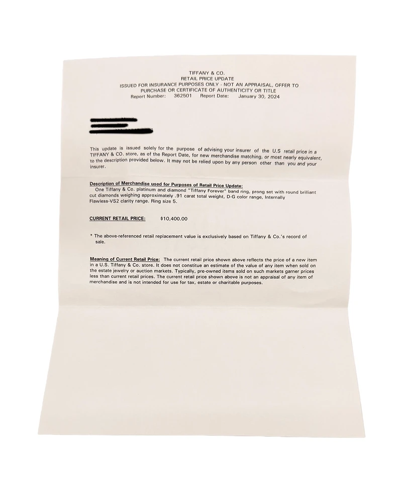 Pre-Owned Tiffany & Co Platinum Diamond Tiffany Forever Band