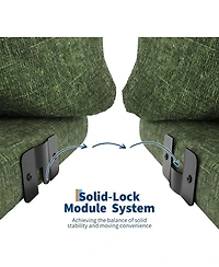 gaomon Modular Sofa Set, Chenille Cloud Couch with Deep Seat for Living Room