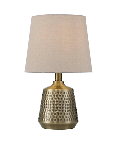 360 Lighting Argus 16 1/4" High Small Modern Accent Table Lamp Gold Textured Brass Finish Metal Single Living Room Bedroom
