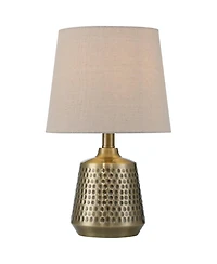 360 Lighting Argus 16 1/4" High Small Modern Accent Table Lamp Gold Textured Brass Finish Metal Single Living Room Bedroom