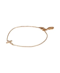 Pre-Owned Cartier Rose Gold Diamond Symbols Cross Bracelet