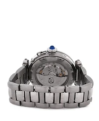 Pre-Owned Cartier Pasha de Cartier Gmt Power Reserve Automatic Watch in Stainless Steel 38mm