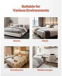 Gouun Low Profile Box Spring Foundation with Steel Frame and Cover