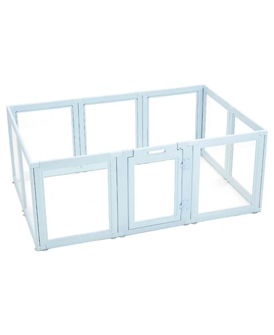 Aostirmotor 76" Dog Whelping Box with Transparent Window Playpen for Large Dogs
