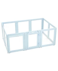 Aostirmotor 76" Dog Whelping Box with Transparent Window Playpen for Large Dogs