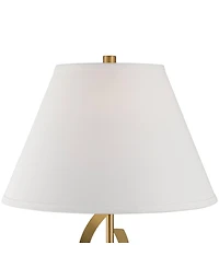 Possini Euro Design Infinity 30 1/4" Tall Large Modern End 3-Way Table Lamp Gold Brass Finish Marble Single Living Room Bedroom