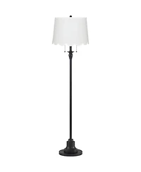 360 Lighting Dyna 58" High Scalloped Shade 2-Light Floor Lamp