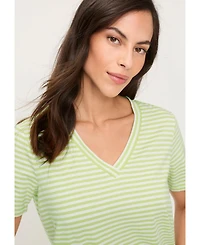 Olsen Women's Stripe V-Neck T-Shirt