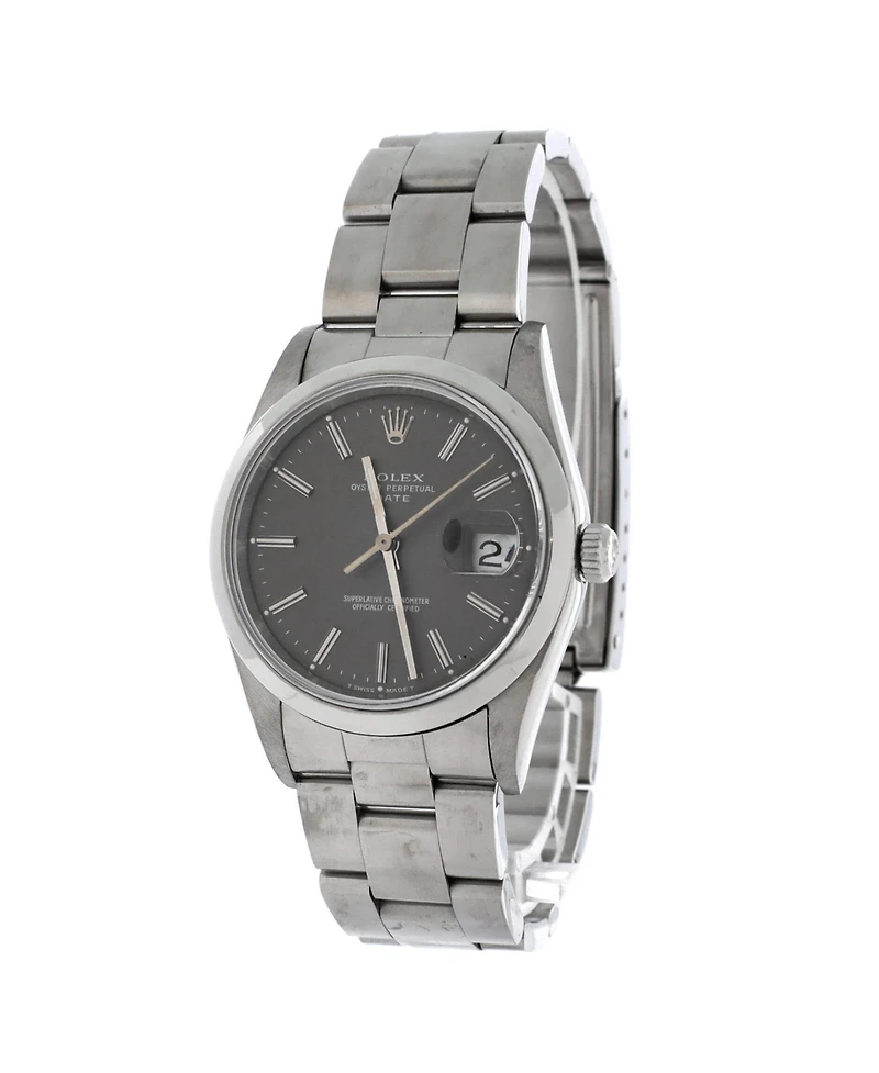 Pre-Owned Rolex Oyster Perpetual Date Automatic Watch in Stainless Steel 34mm