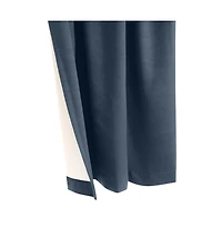 Thermaplus Seren Room Darkening Window Treatment Dual Header Curtain Panel for Bedroom Livingroom