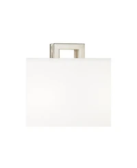 Possini Euro Design Modern Table Lamp with Marble Riser 30" Tall Brushed Nickel Fabric Shade for Bedroom Living Room