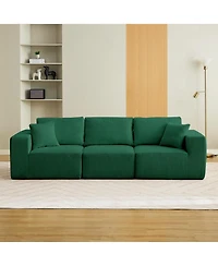 gaomon 108" Cloud Sectional Sofa with Chaise, Modular Corduroy Couch, No Assembly, Convertible Sleeper