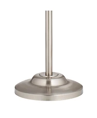 360 Lighting Abba Modern Floor Lamp Standing 65" Tall Brushed Nickel Metal Crystal Beaded for Living Room Bedroom Office House Home