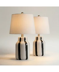 360 Lighting Cookies and Cream 20 1/2 High Table Lamp Set of 2