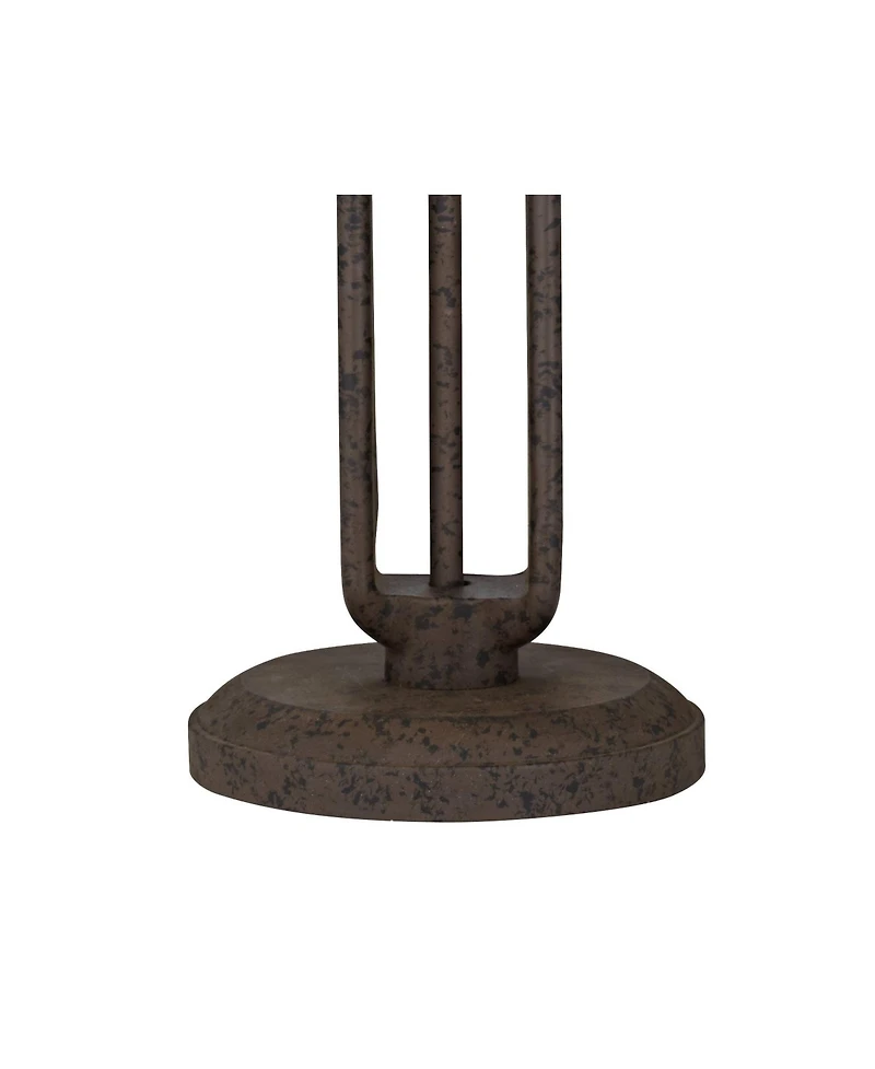 Franklin Iron Works 26.5" Tall Rustic Industrial Table Lamp with Usb Dimmer