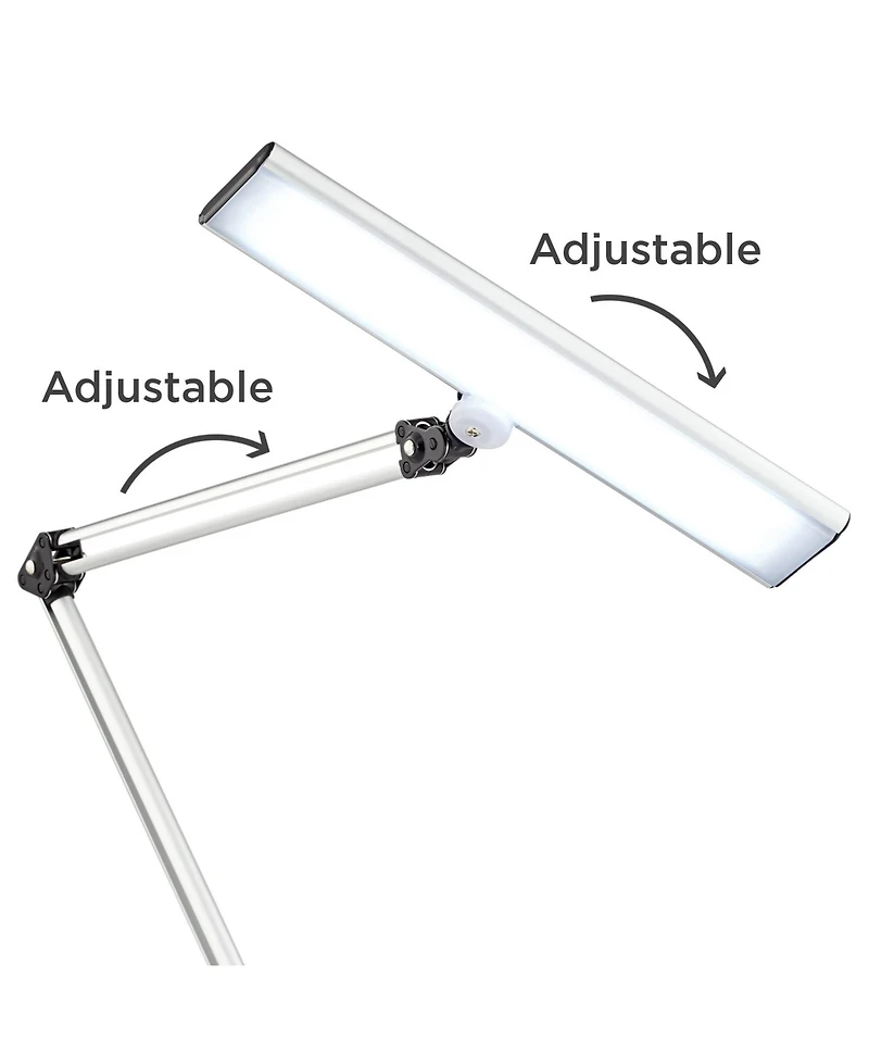 360 Lighting Flynn 25" High Modern Desk Lamps Set of 2 Usb Port Adjustable Led Metal Home Office Living Room Charging