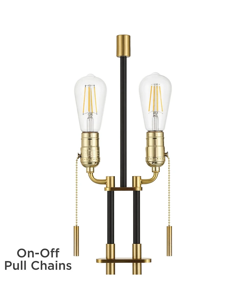 Franklin Iron Works Stefano 30 1/4"H 2-Light Pull Chain Usb Table Lamp Set of 2