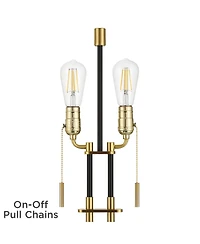 Franklin Iron Works Stefano 30 1/4"H 2-Light Pull Chain Usb Table Lamp Set of 2