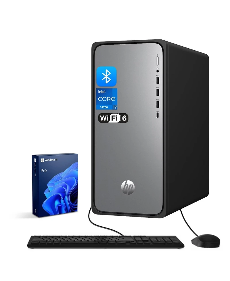 Hp OmniDesk Tower Desktop Intel Core i7 64GB Ram Intel Uhd Graphics 2TB Ssd Storage Windows 11 Pro.