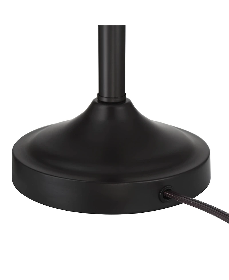 360 Lighting Lynn Modern Industrial Buffet Table Lamps 26" High Set of 2 Metal Faux Drum Shade for Bedroom Living Room Bedside