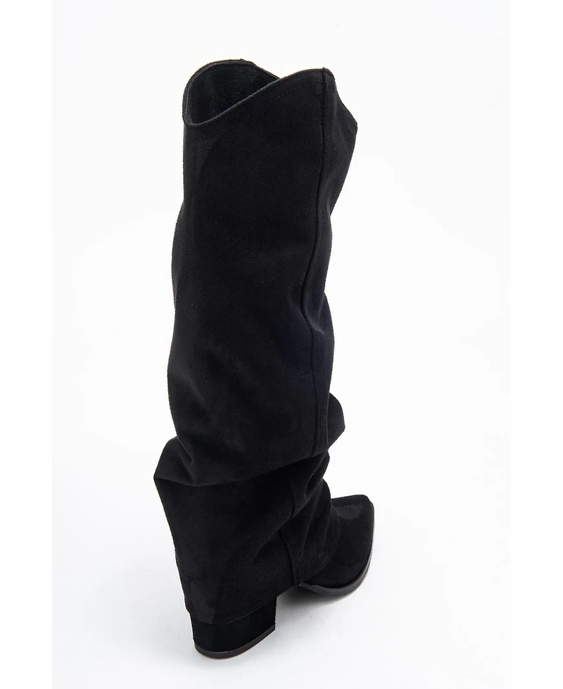 Prologue Shoes Women's Elaris Block Heel Knee High Boot
