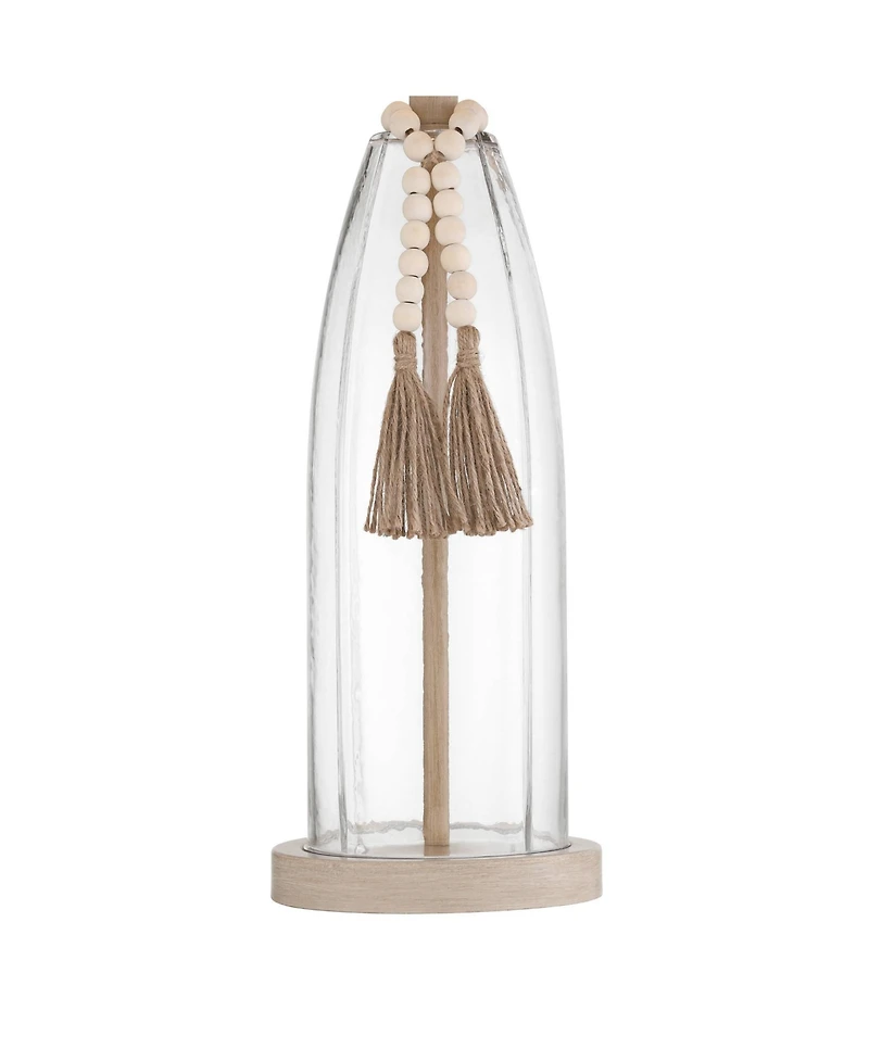 360 Lighting Tibet 27" Tall Modern Coastal 3-Way Table Lamps Set of 2 Clear Glass Living Room Bedroom Bedside Nightstand