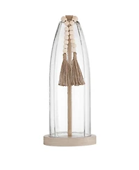 360 Lighting Tibet 27" Tall Modern Coastal 3-Way Table Lamps Set of 2 Clear Glass Living Room Bedroom Bedside Nightstand