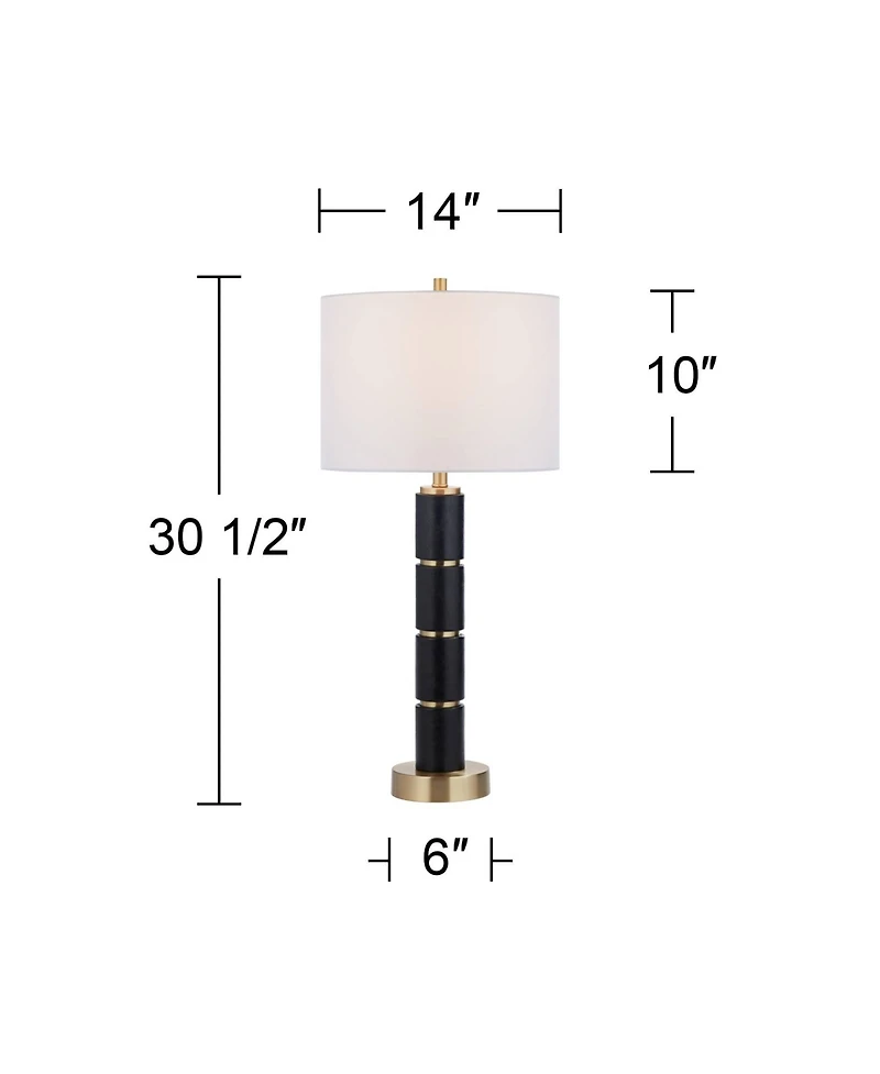 Possini Euro Design Possini Euro Rainier 30 1/2"H Faux Leather Table Lamp with Dimmer