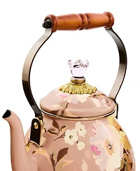 MacKenzie-Childs Wild Rose Mauve 2-Quart Tea Kettle
