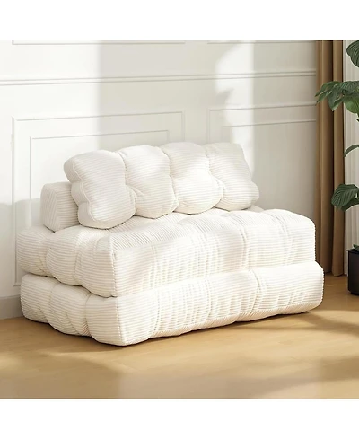 gaomon 79" Folding Sofa Bed, 3-in-1 Convertible Sleeper Chair with Pillow, Floor Couch