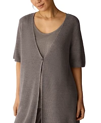 Eileen Fisher Women's V-Neck Short-Sleeve Cardigan Sweater