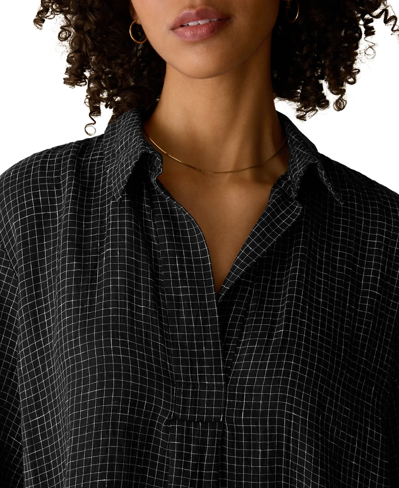 Eileen Fisher Women's Short-Sleeve Collared Dress