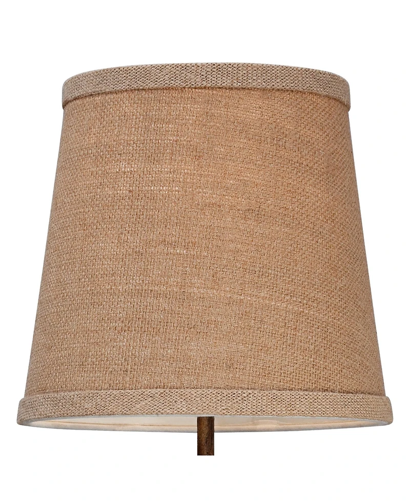 360 Lighting Rustic Farmhouse Accent Table Lamp 15 1/2" High Set of 2 Sculptural Crackle Drum Shade for Bedroom House