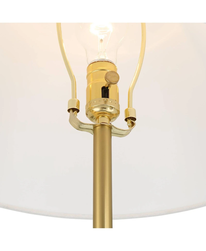 Possini Euro Design Bamba Modern 61 3/4" Tall Standing Floor Lamp Skinny Gold Metal Brass Finish Living Room Bedroom House