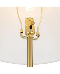 Possini Euro Design Bamba Modern 61 3/4" Tall Standing Floor Lamp Skinny Gold Metal Brass Finish Living Room Bedroom House