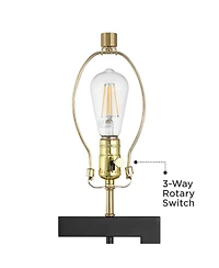 360 Lighting Pellana 26 1/4" High Brass Usb Table Lamp