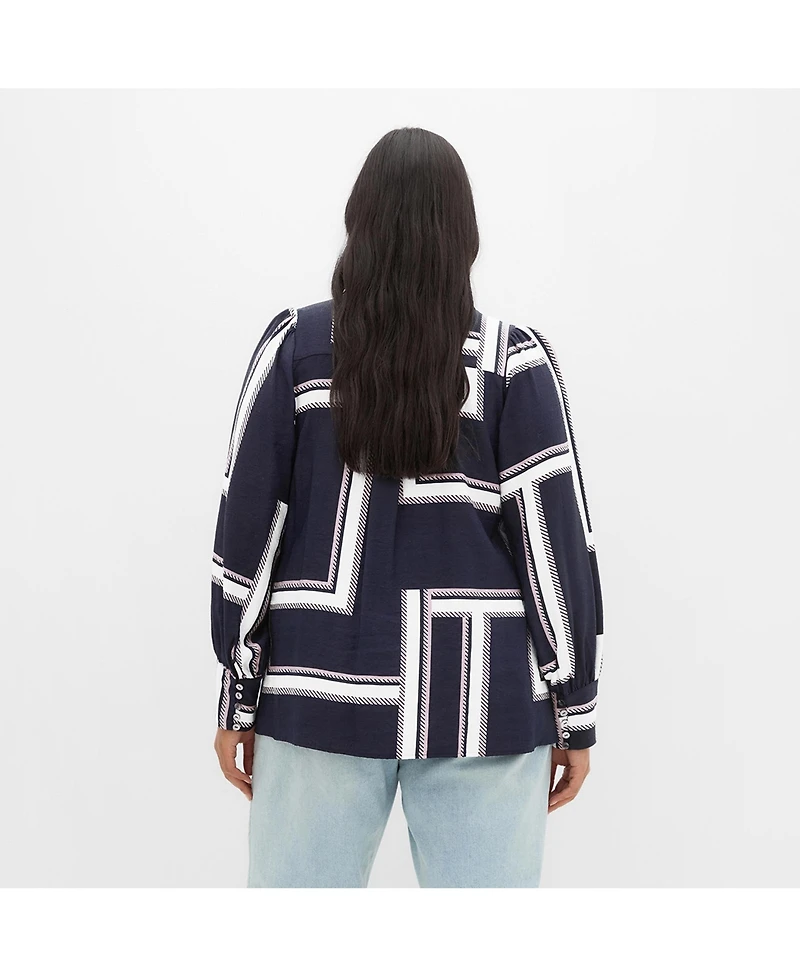 City Chic Plus Hallie Print Shirt