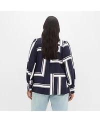 City Chic Plus Hallie Print Shirt