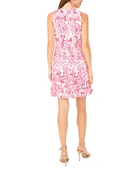Msk Petite Printed Halter Neck Dress