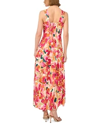 Msk Petite Square Neck Challis Maxi Dress