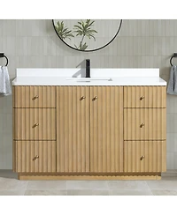 Ari Bath La Jolla 55" Bathroom Vanity Washed Oak